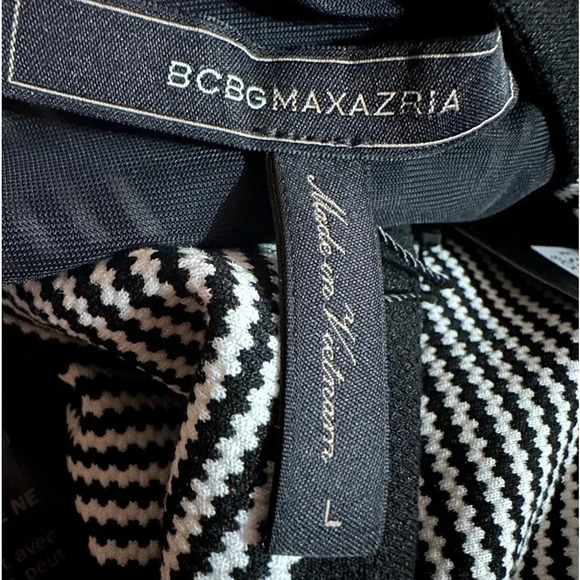 BCBGMAXAZRIA Striped Mini Shift Dress size L - Picture 13 of 15